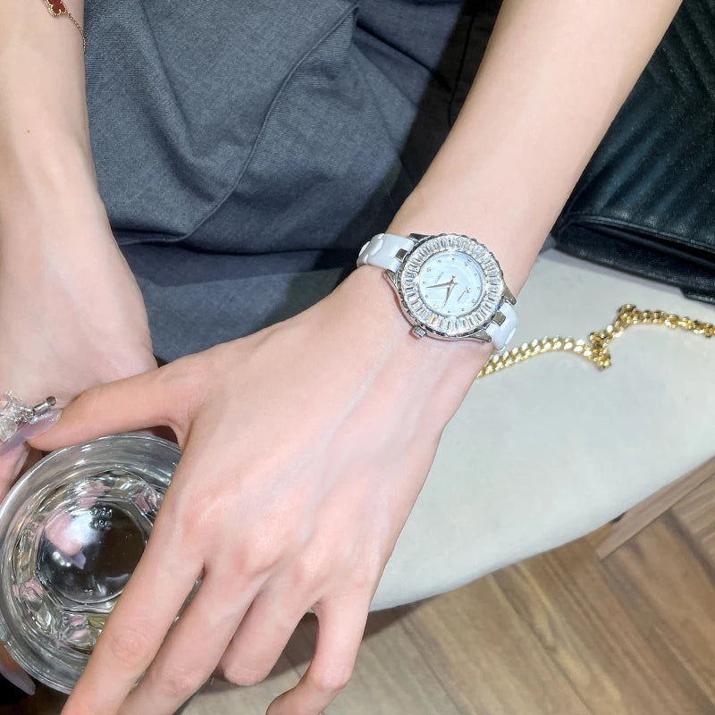 High end luxury watch for women, authentic workplace small dial, 2025 new quartz watch, gift women's watch