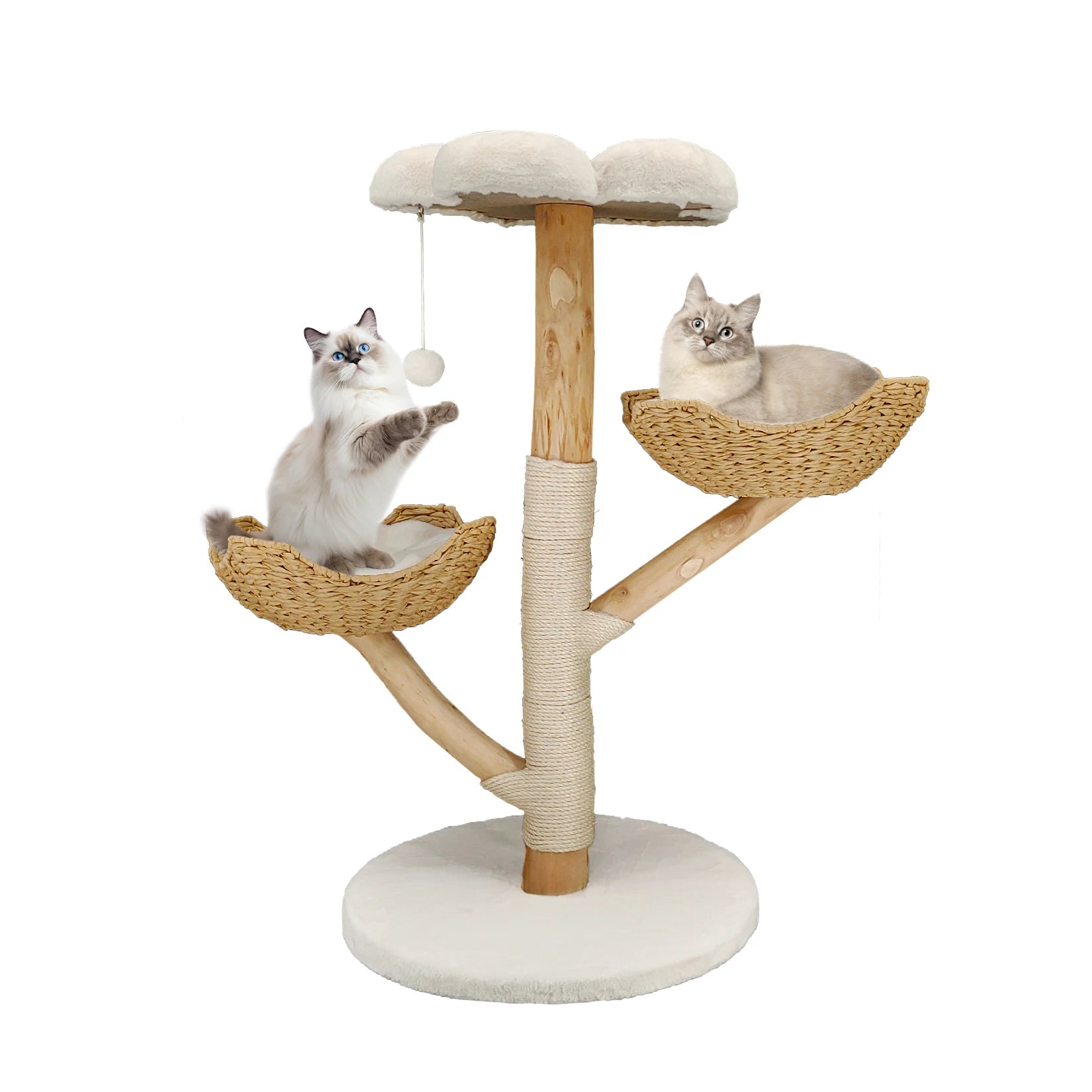 Large Cat Tree Tall Cat Tower for Indoor Cats Multi-Level Plush Cat Condo with Scratching Posts Scratching Boards Perches Caves
