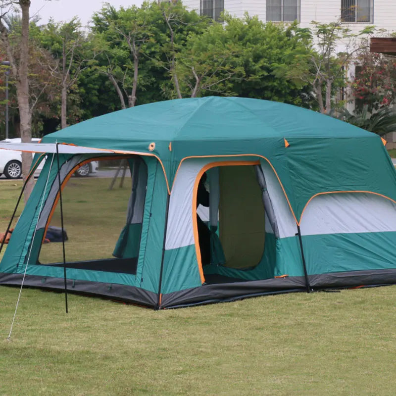 Outdoor Tent Big Space Camping Outing Two Bedroom Tent Ultra-large Hight Quality Waterproof Camping Tents 5-8 Persons Supplies