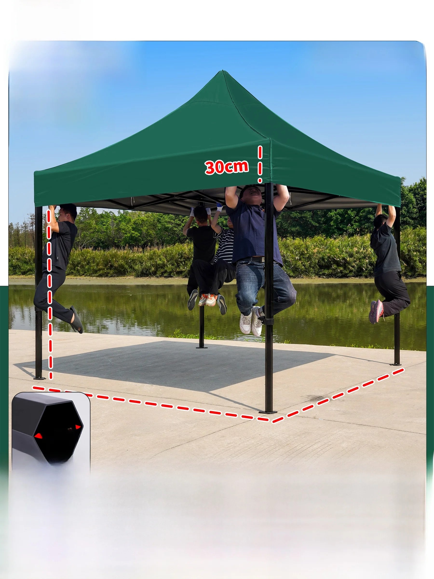 Thiened Four-Legged 3x6 Meters Tent Outdoor Rain And Sun elter Stall Special Outdoor Cam Travel Supplies Canopy