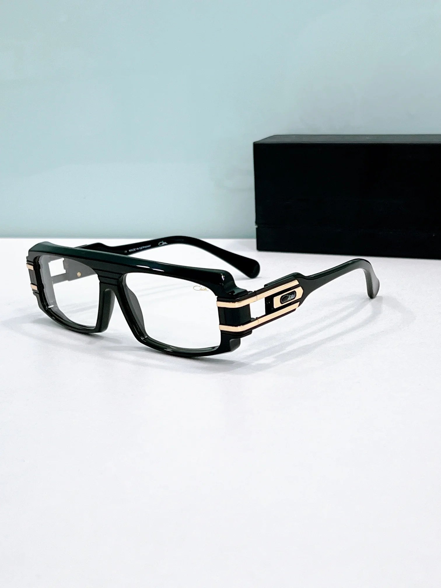 Original CCAZAL MOD164 Trend Classic Rectangle Acetate Frame Men Sunglasses Premium Casual UV400 Polarized Women Couple Eyewear