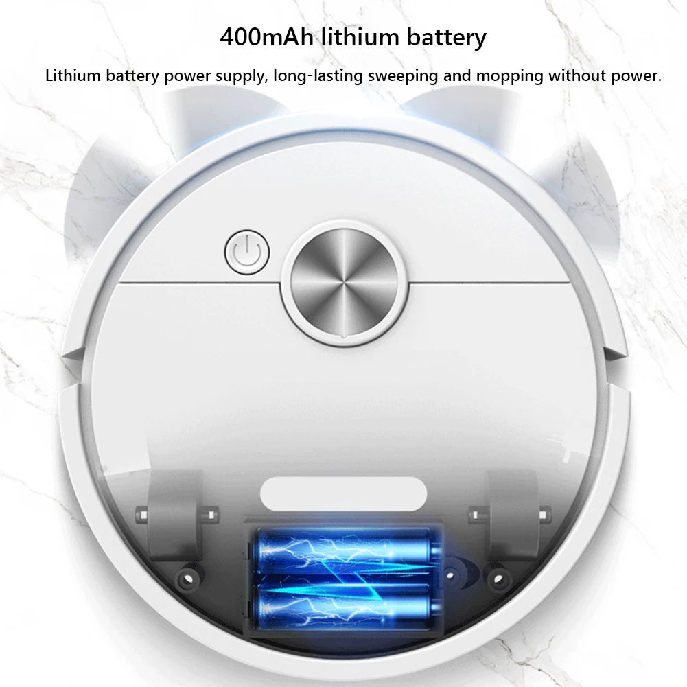 3 in 1 Vacuum Mop Robot Rechargeable Sweeping Machine Strong Suction Compact Cleaning Machine for Pet Hair Stubborn Dirt