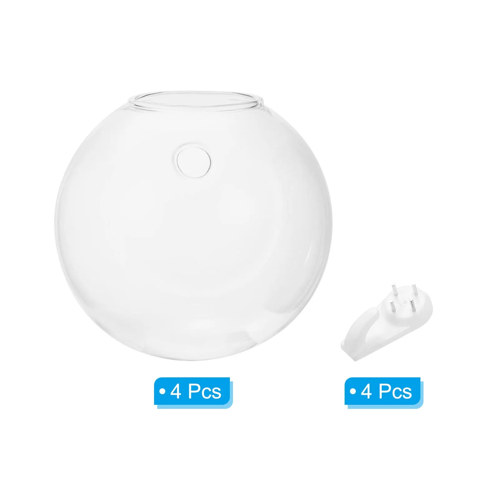 Wall Vases for Flowers, 4 Pcs Planters Hanging Glass Terrariums Propagation Station for Home Office Decor Housewarming Gifts