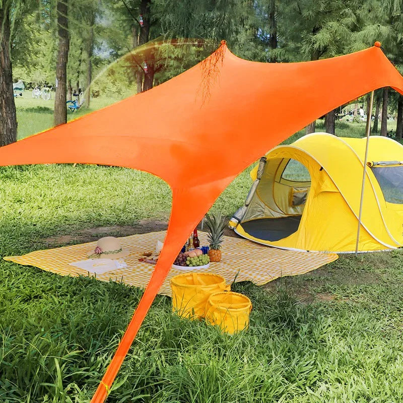 Camping Tent Windproof Pop Up Awning Outdoor Beach Sun Shade UV Ultralight Beach Canopy Tents for Camping Fishing Picnics