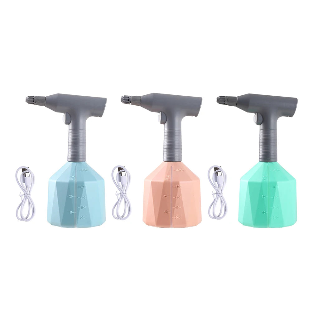 1L Pressure Sprayer Tool USB Rechargeable Handheld Plant Sprayers 360 Adjustable Nozzle Leakproof for Agricultural Irrigation