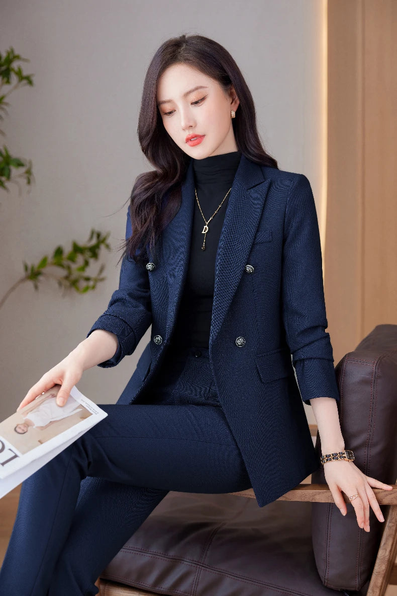 Women's Professional Suit Pantsuits, Highest Temperament to Make You Unique, Autumn and Winter Fashion, New