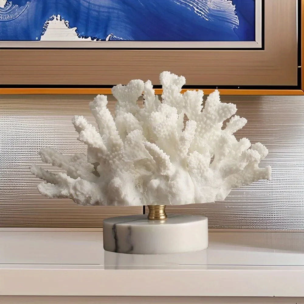 White Coral Decor Coral Reef Decor Resin Coral Decoration Faux Coral Nautical Decorations Beach Home Decor Decorative Coral Gift