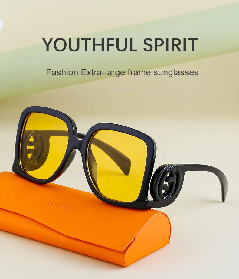 New Sunglasses for Women Retro Fashion Sun Glasses Polygonal Splicing Color Blocked Eyeglass Luxury Design Uv400