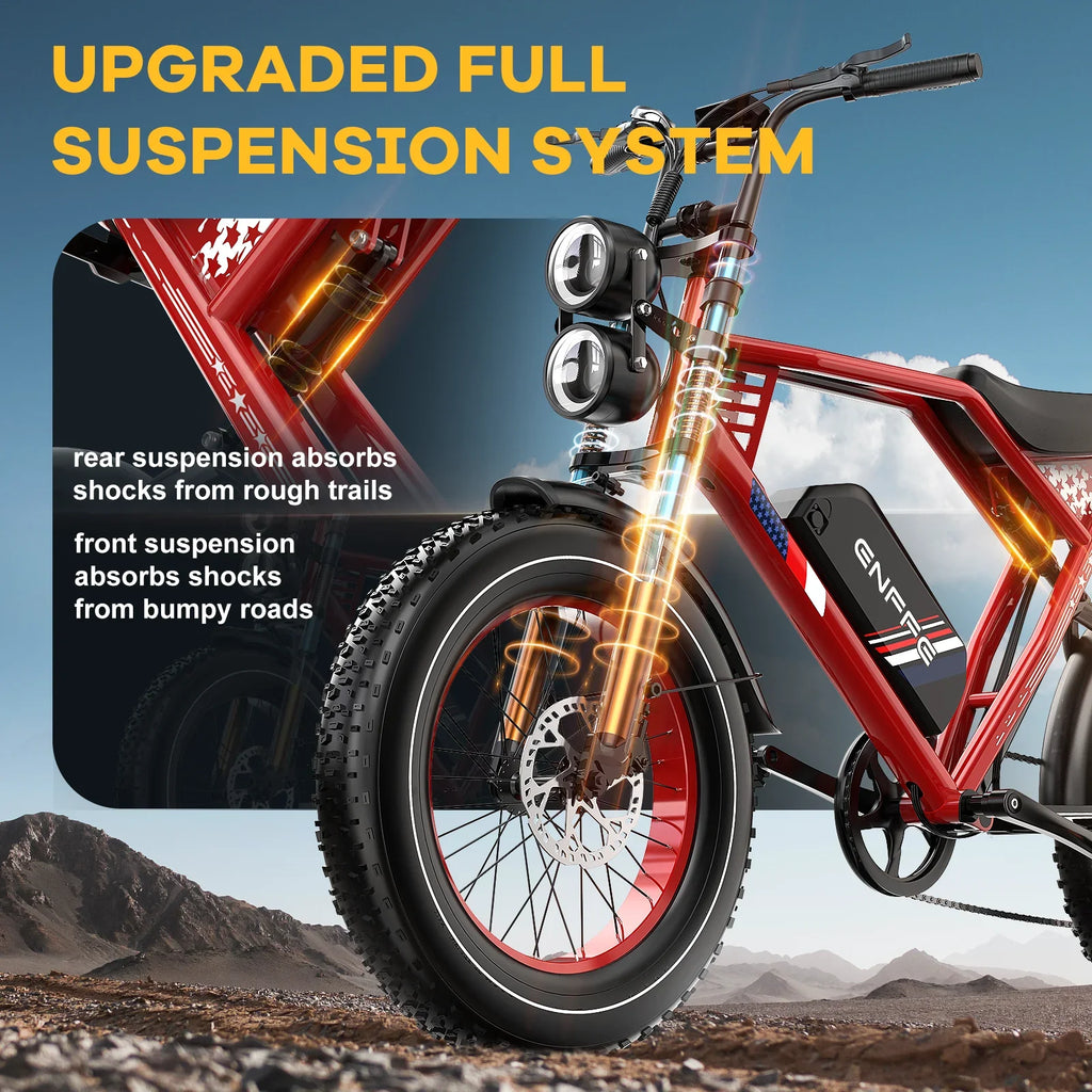 HARTY RE-LA01 Adult electric bike 750W City ebike removable Battery 48v22.5Ah 20 inches fat tire E-Mountain bike