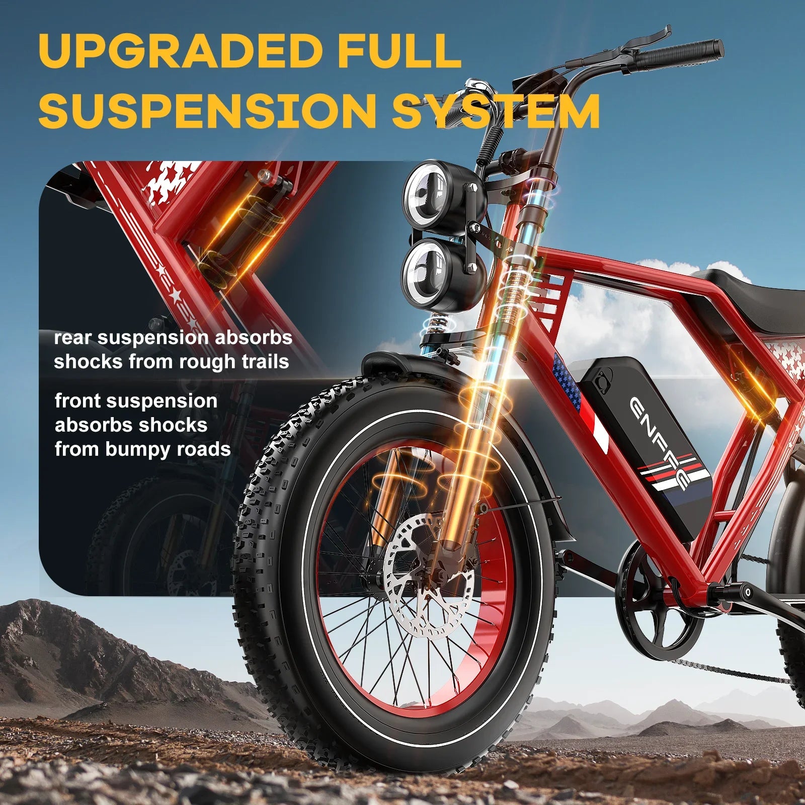 HARTY RE-LA01 Adult electric bike 750W City ebike removable Battery 48v22.5Ah 20 inches fat tire E-Mountain bike