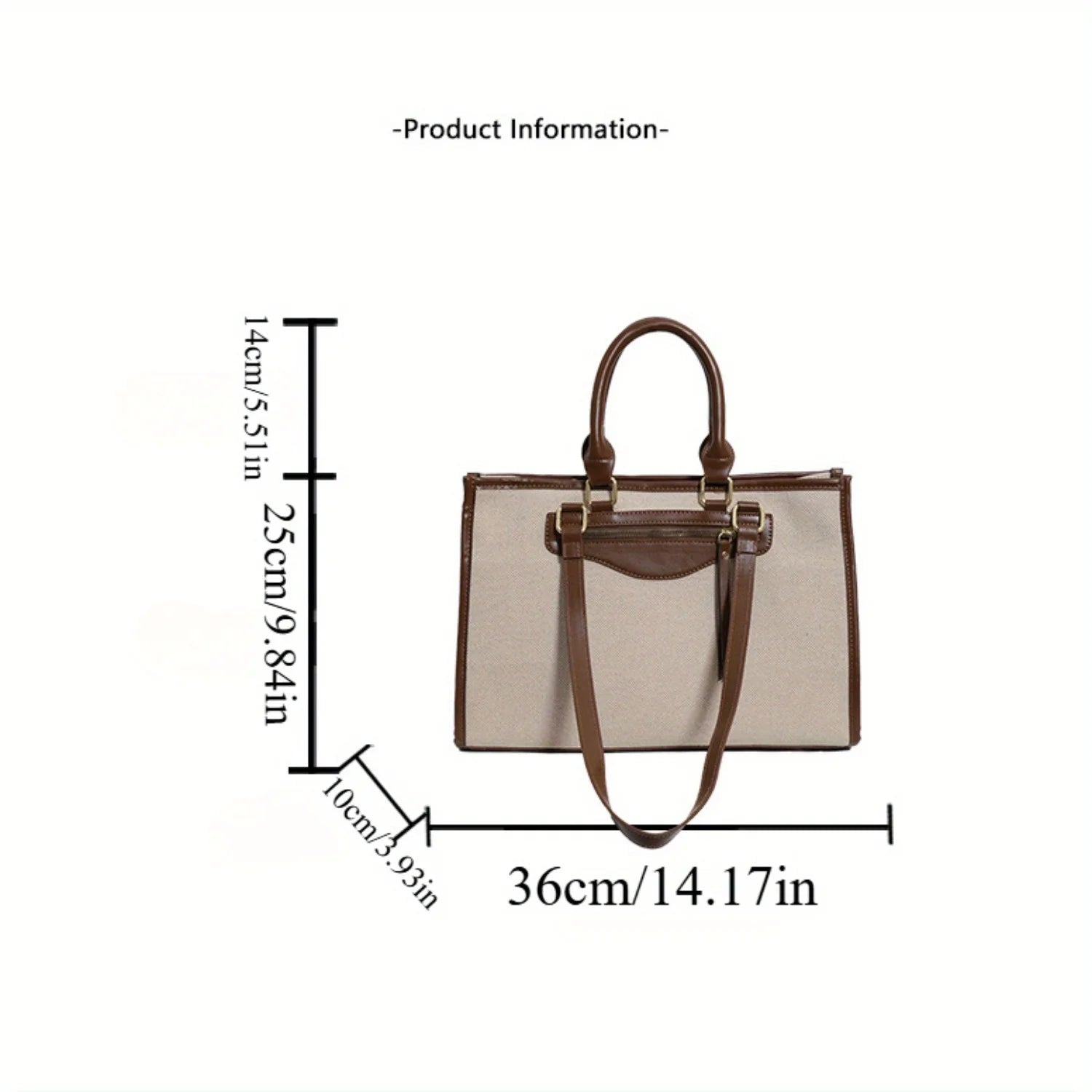 large-capacity women's leisure canvas bag, simple single-shoulder commuter bag Tote bag, suitable for daily commuting