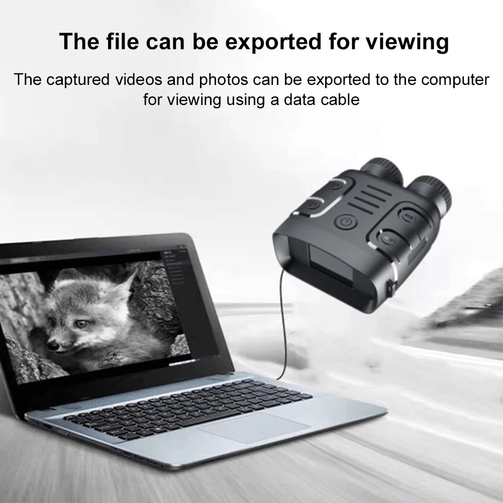 HD 1080P Infrared Binoculars 5 X Digital Zoom Night Vision IR Goggles 300M Full Dark Viewing Distance for Outdoor Camping Travel