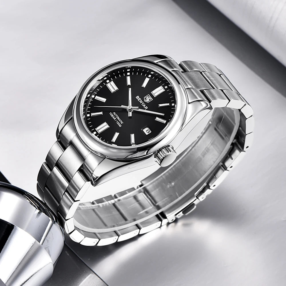 2025 New BENYAR Mens Watches Automatic Watch For Man Mechanical Wristwatch Top Luxury Watch Men Sapphire Mirror Waterproof Clock