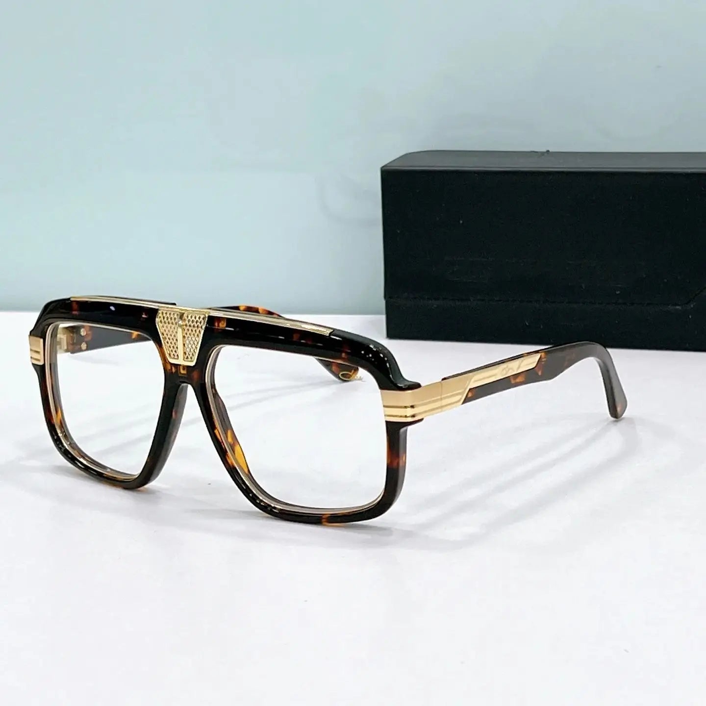 Original CCAZAL MOD678 Luxury Classic Square Acetate Frame Men Sunglasses Premium UV400 Gradient Popular Women Couple Eyewear