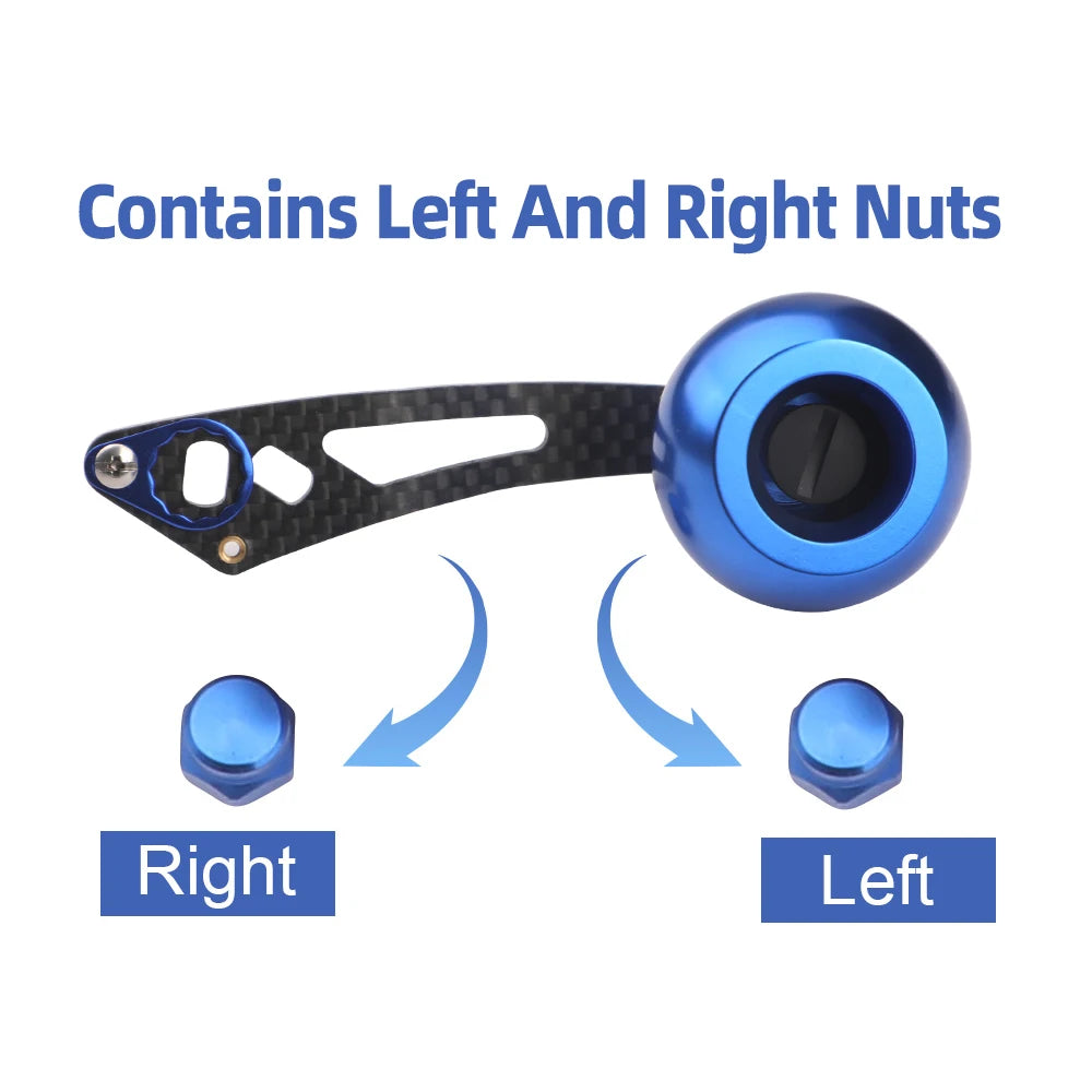 ROLLFISH Fishing Reel Handle Rocker Arm Carbon Fiber Light Weight 28g Ergonomic Design Multicolor Fishing Tools Accessories