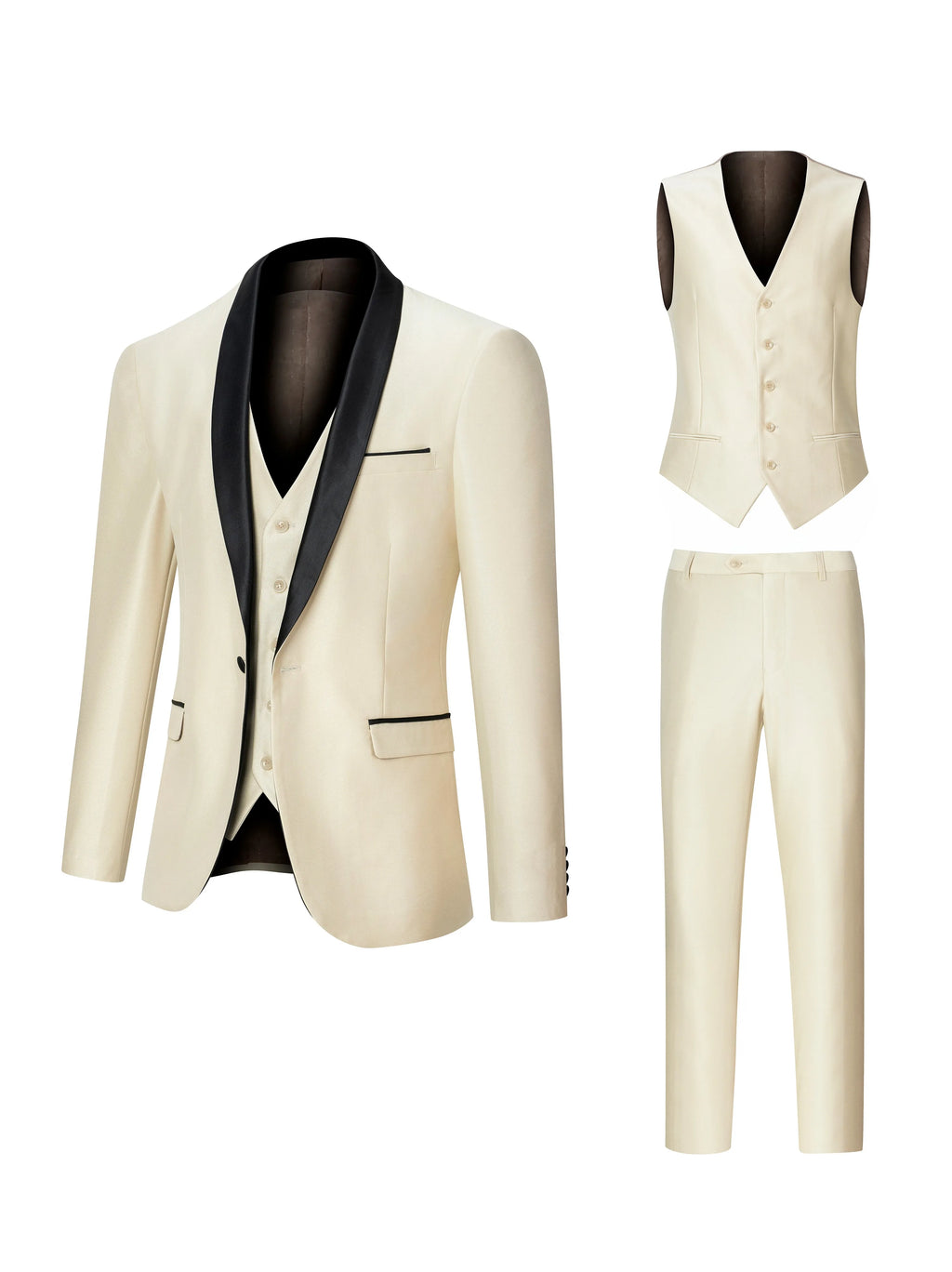 Customized Luxury Men Suits Single Breasted Peak Lapel 3 Piece Jacket Pants Vest Full Sets High Quality Clothing Terno Blazers