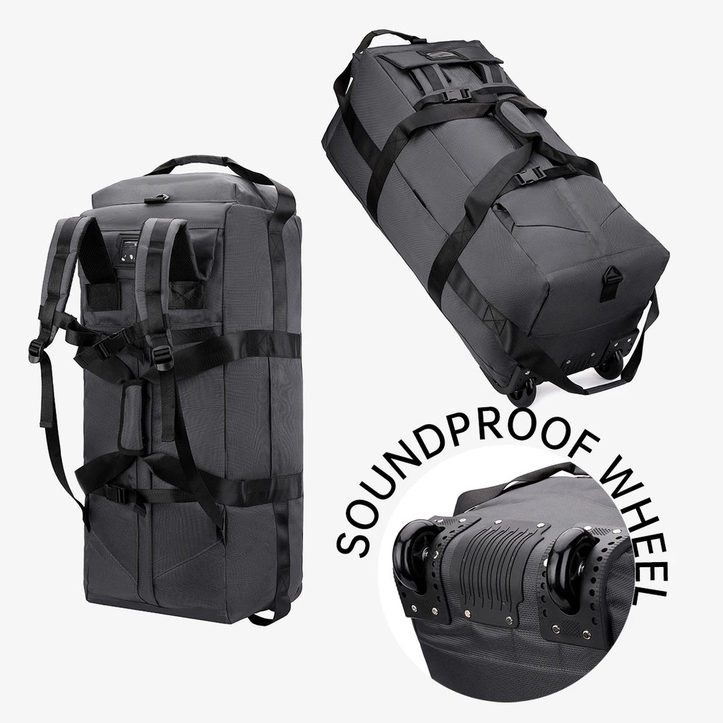 Travel Bag, Large-Capacity Handbag, Portable Outdoor Hand Luggage, Roller Travel Bag, Convenient and Practical Unisex Duffel Bag