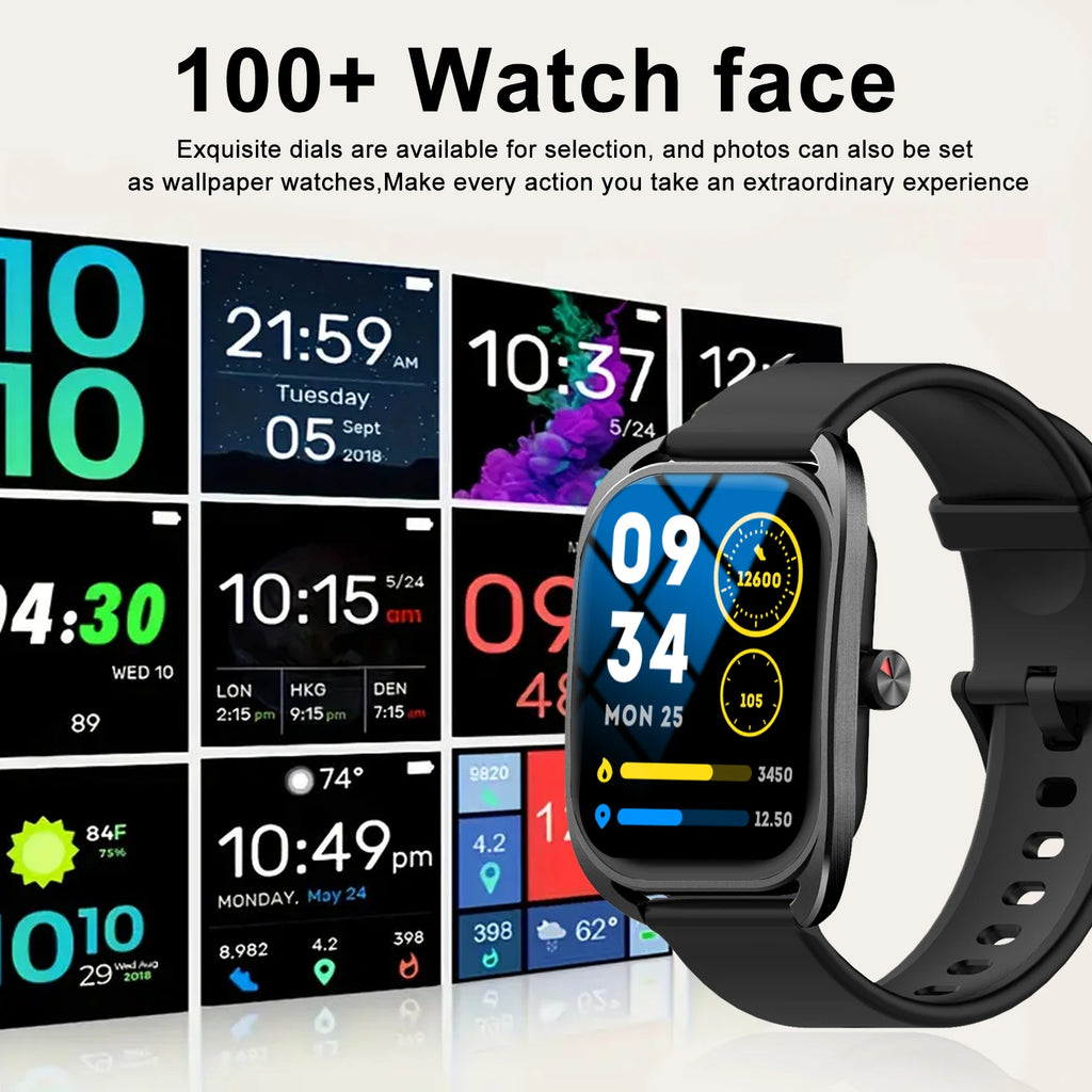 Smart watch, can answer and make calls, has message reminders, compatible with Android and iPhone