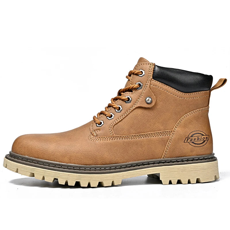 2025 New High Top Fashionable Mens Casual Shoes Versatile Daily Commuting Flat Shoes Anti Slip and Wear Resistant Walking Shoes