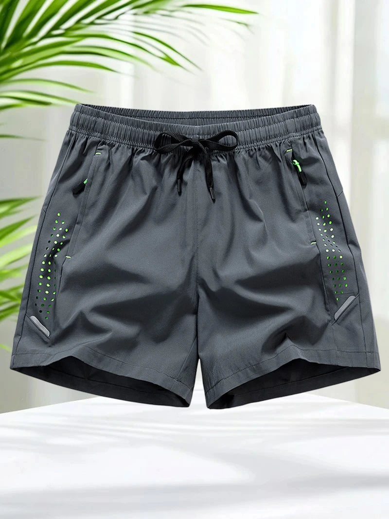 Quick Dry Shorts for Men 5 Inch Training Shorts Men Workout Clothes Drawstring Running Shorts Fitness Gym Pants Breathable Hole