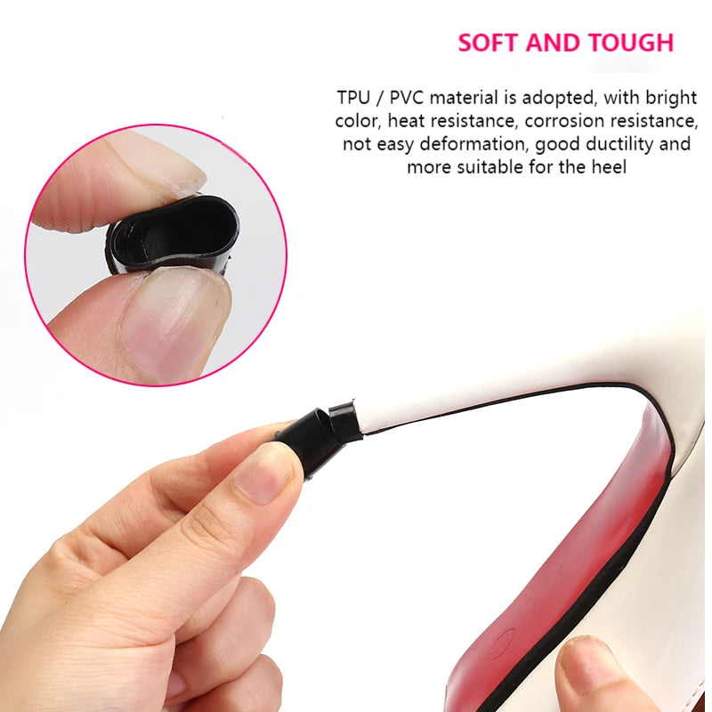 Woman High heels Protective Cover Non-slip Wearable Heel Cover Round TPU/PVC Material Soft Damping Silencer Heel Protector