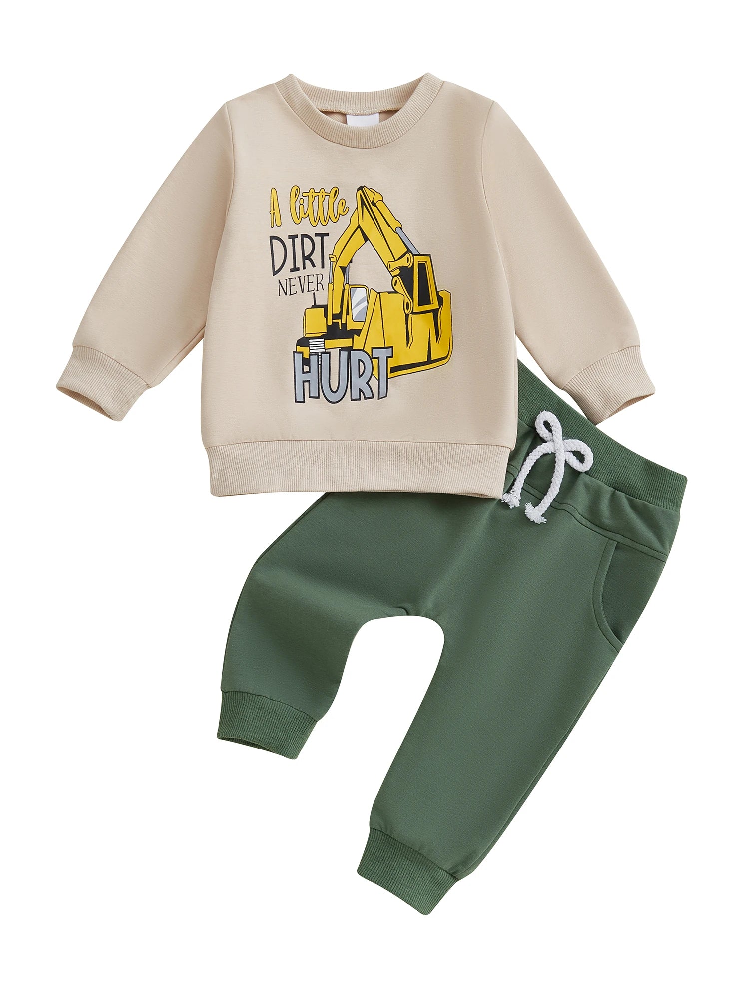 Boys 2-piece Set Short Sleeve Dinosaur Print T-shirt with Denim Shorts Summer Outfit for Toddlers and Kids