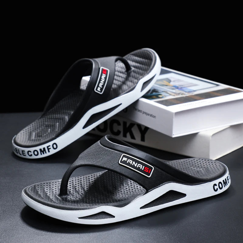 Flip-flops Men's Anti-slip and Anti-odor Summer Outdoor Wear Soft Sole Thick Sole Wear Casual Fashion Flip-flops