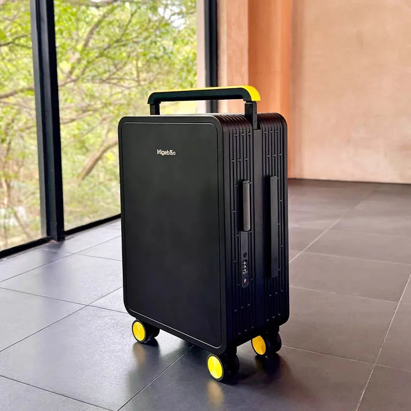Wide Handlebar Rolling Luggage High-quality Durable PC Material Travel Balance Trolley Suitcase with 360° Spinner Wheel TSA Lock