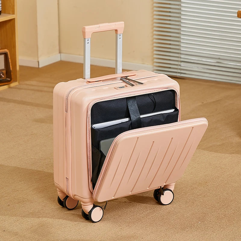 Luggage female small 18 inches suitcase swivel wheels male student durable sturdy thick password travel case