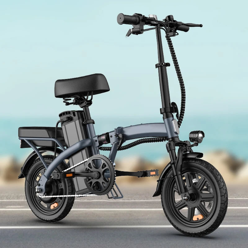 14" Foldable Electric bicycle for Adult, Peak 500W Motor with 48V 7.5Ah Removable Battery 40 Miles Range 3 Hours Charge Time