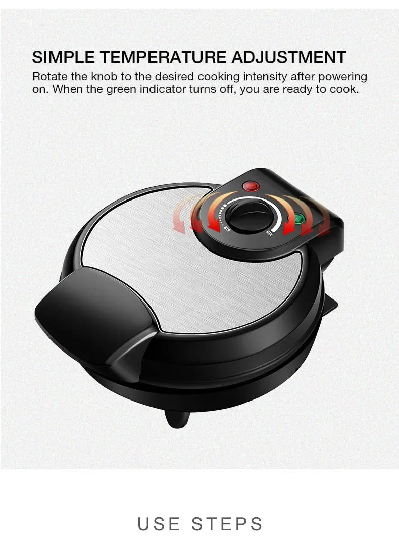 Electric Crispy Egg Roll Maker Omelet Sandwich Iron Crepe Baking Pan Waffle Pancake Oven DIY Ice Cream Cone Machine