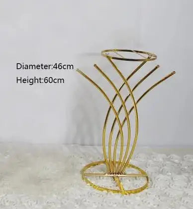 Wholesale Geometric Metal Floor Vases Column Stand Road Lead Flower Centerpieces for Wedding Home Events Decor