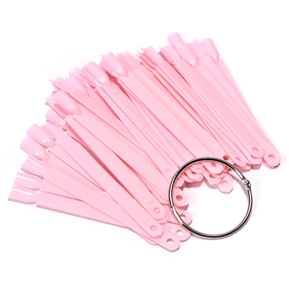 False Nails Tips Display Sticks Clear Nail Swatch Nail Gel Polish Showing Chart Manicure Polish Practice Training Display Board