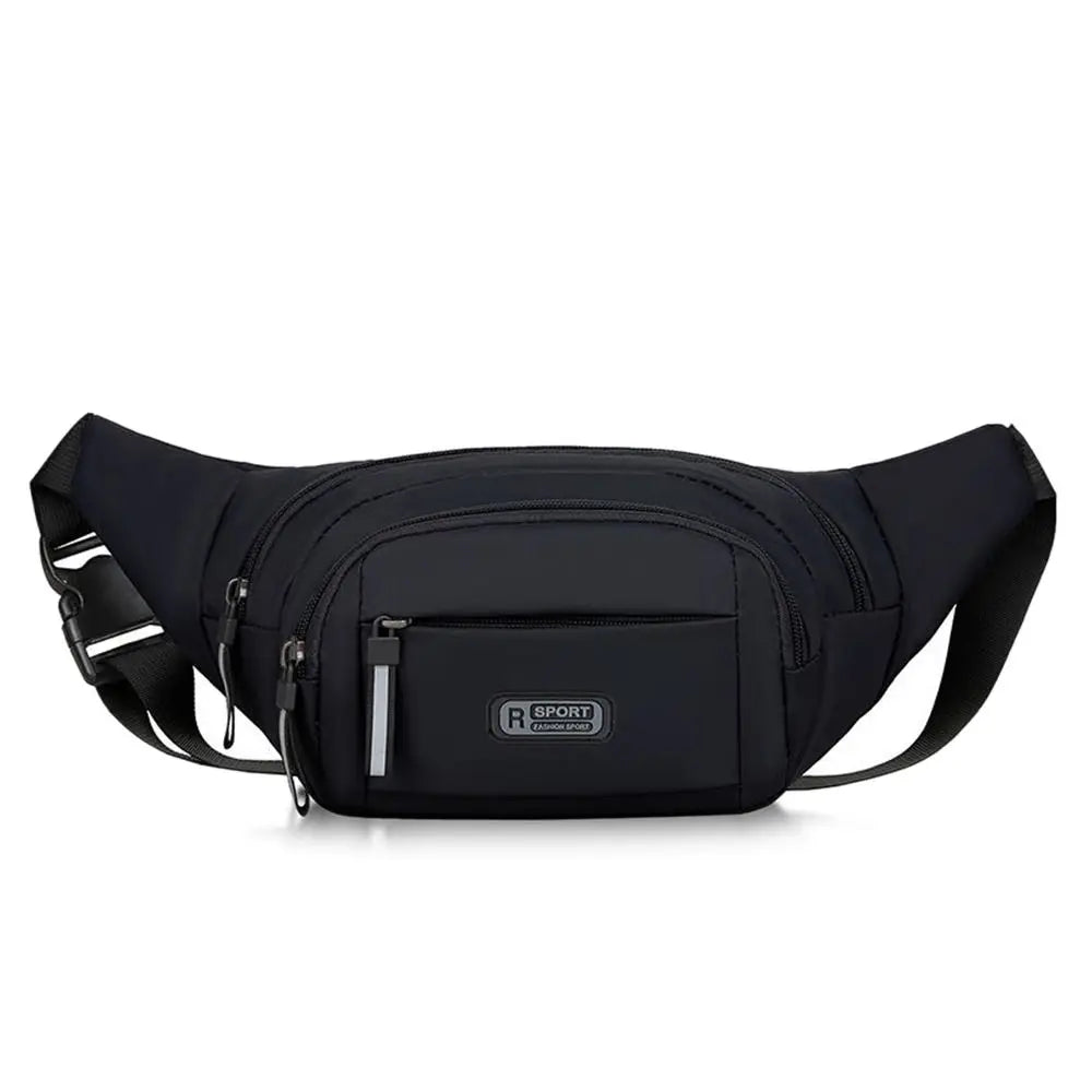 Fashion Large-capacity Men Waist Bag Casual Nylon Anti-theft Chest Bag Outdoor Travel Waterproof Sports Mobile Phone Bag