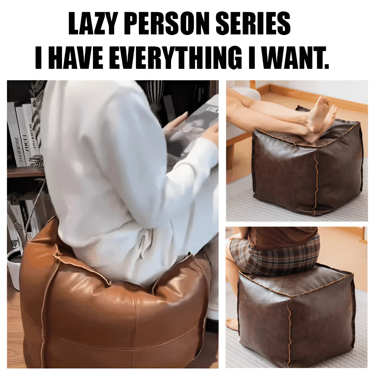 Living Room Sofa Collection Short Stool Idle Clothes DIY Lazy Sofa Household Sitting Pier Bay Window Stool Clothes Storage Bag