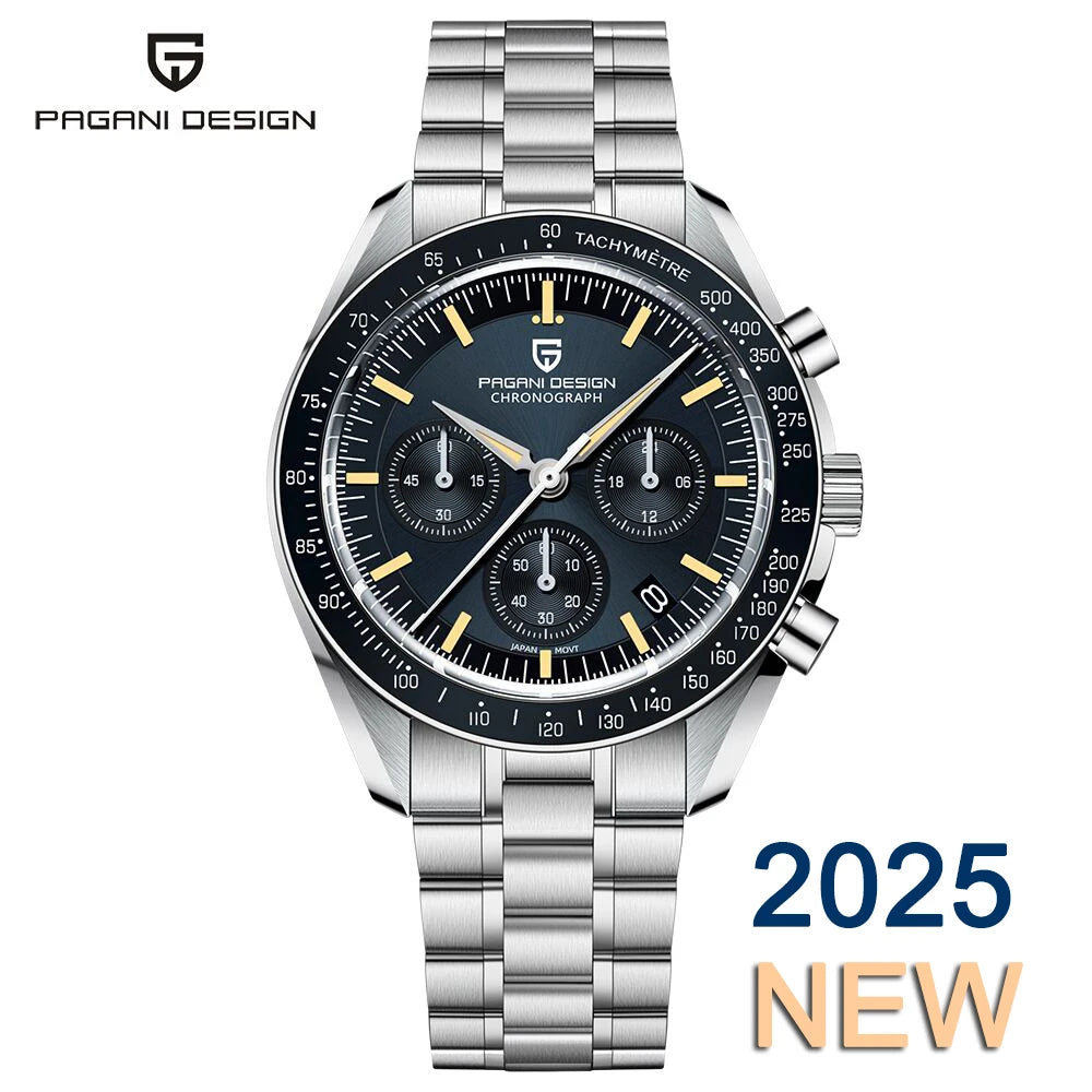 PAGANI DESIGN New Men’s Watch Chronometer Sapphire Mirror Red Quartz Watch For Men Waterproof Luminous Relogio Masculino 2025