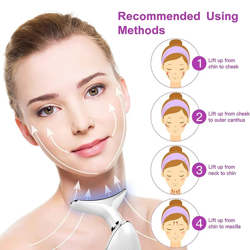 7 Modes Neck Face Lift Neck Beauty DeviceSlim Massager Face Lifting Tightening Facial Wrinkle Remover Face Care Beauty Machine