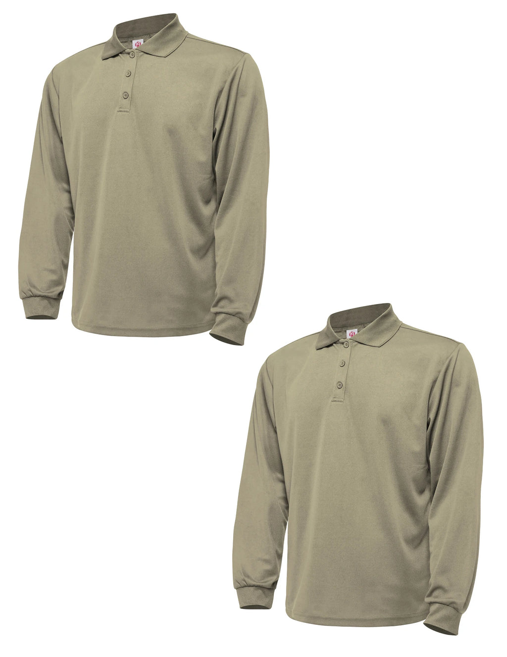 2-piece men's sun protection long sleeved golf shirt - solid color quick drying lapel half cardigan