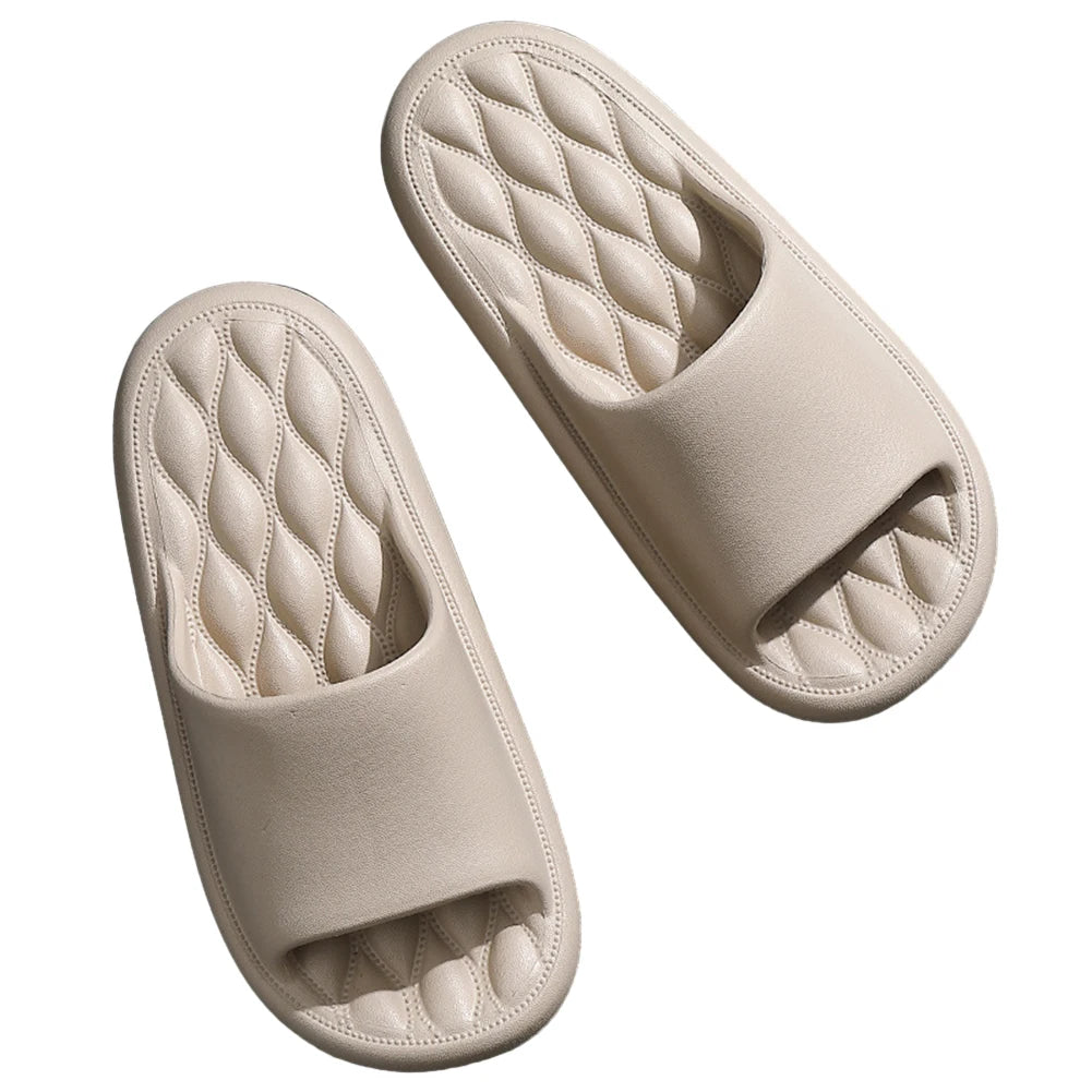 Summer Flip Flops Solid Color Thick Platform Slippers Non Slip Summer Cloud Slides EVA Indoor Home Sandals for Men Women