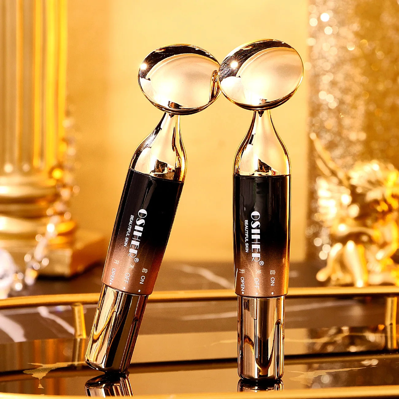 3 IN 1 Electric Facial Beauty Devices Face Lifting Anti Wrinkle Facial Eye Massage with Face Cream Introducer Skin Rejuvenation