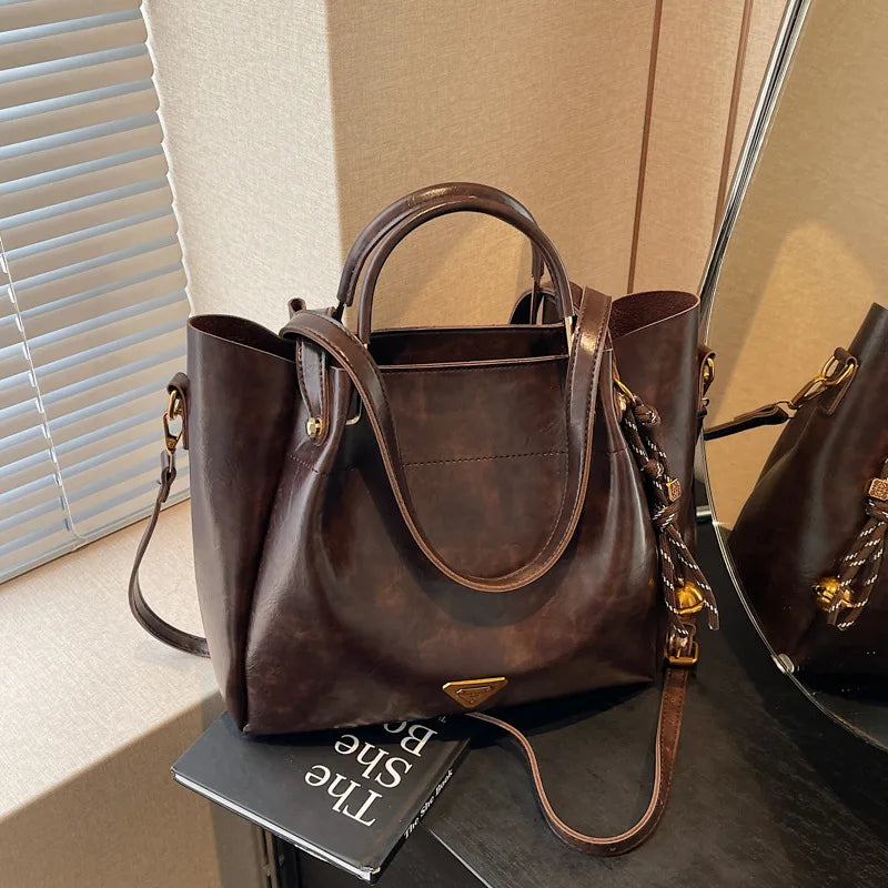 2025 New! Women's Tote Bag with High - End Texture. Versatile Design for Single - Shoulder, Cross - Body, Stylish Bucket Bag.