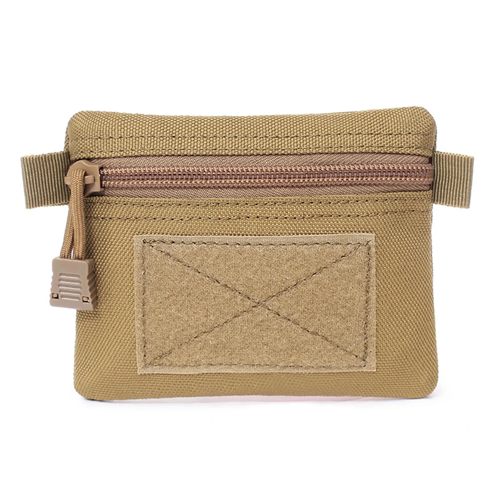 Hot Sale Coin Purses Delicate Texture Multi-function Outdoor Hiking Molle Pouch Wallet Waterproof Portable Travel Zipper Waist
