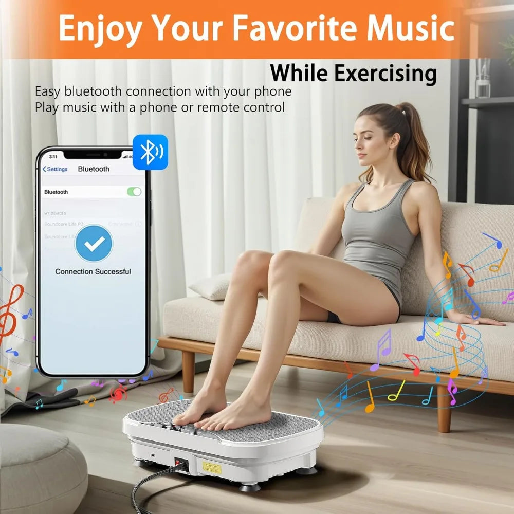 Vibration Plate Exercise Machine, Full Body Shaker Workout Vibration Plate for Lymphatic Drainage Weight Loss, Waver Vibrating F