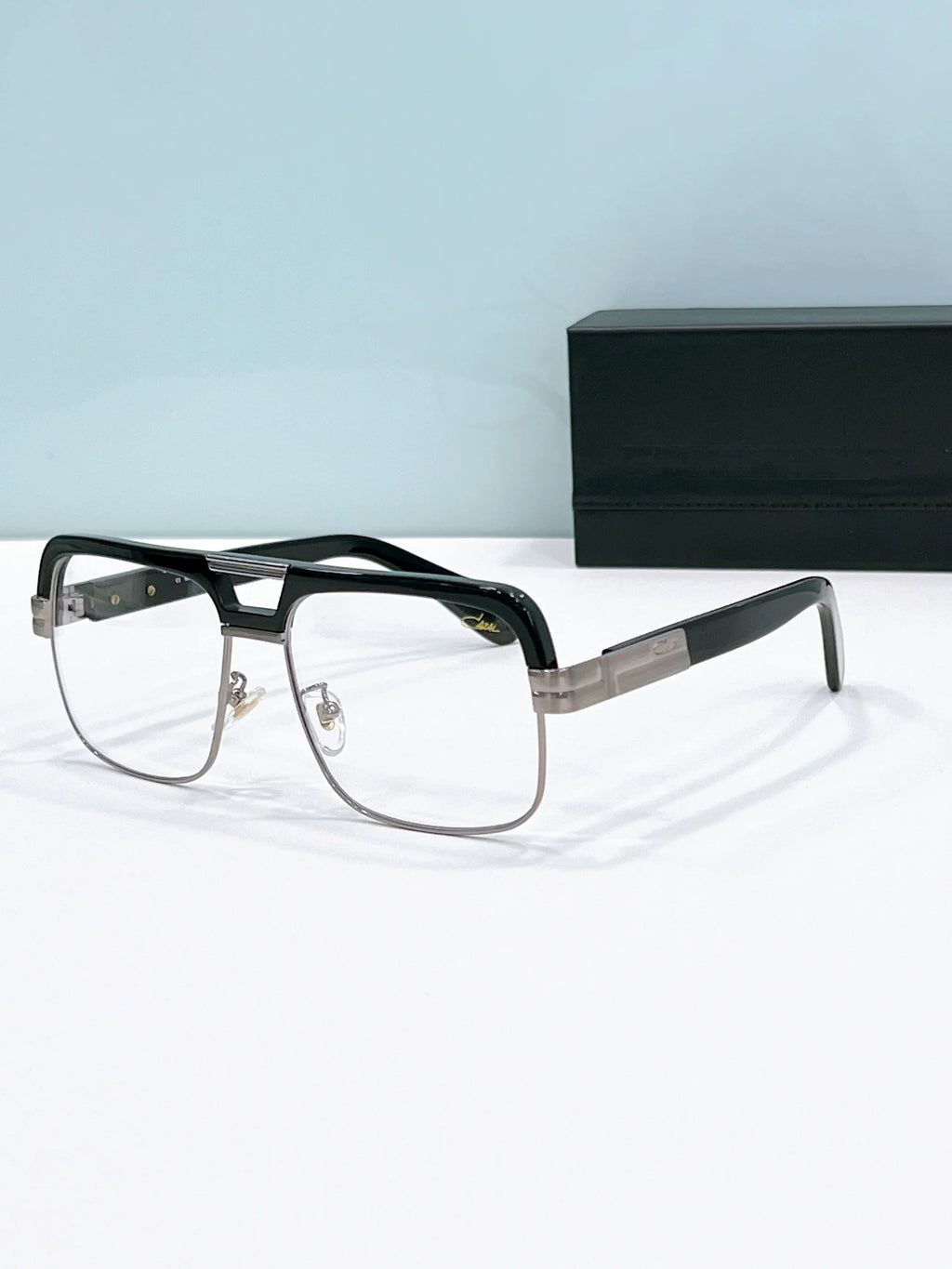 Original CCAZAL MOD993 Luxury Black Acetate Frame Square Men Sunglasses Yellow Lenses Driving Anti-Glare Women Couple Eyewear