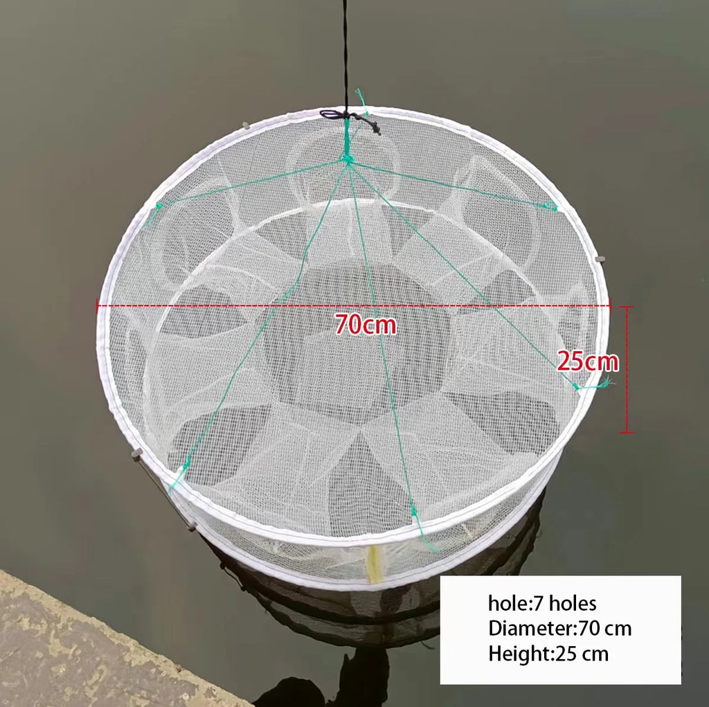 Automatic Folded Fishing Net,Crab Net Fish Net,Casting Cage Crab Net,Foldable Fishing Mesh Trap for,Minnows,Lobster,Crawfish etc