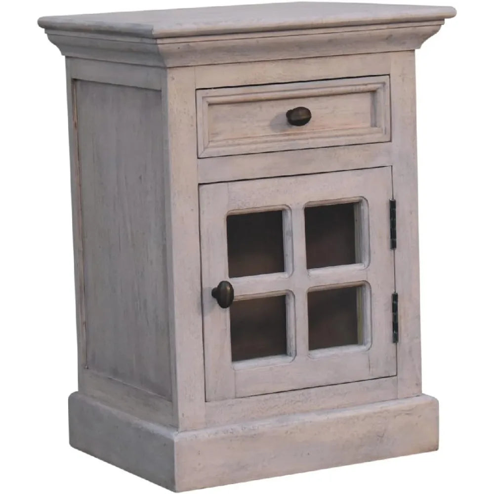 rustic 3-piece wooden coffee and end table set with open shelves for living room