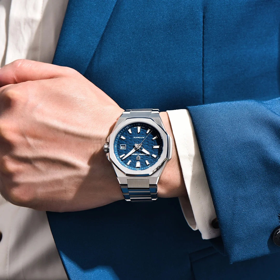 PAGANI DESIGN PD-YS023 New Automatic Men's Watch 40MM Full Stainless Steel Mechanical Sports Wrist Watch for Men