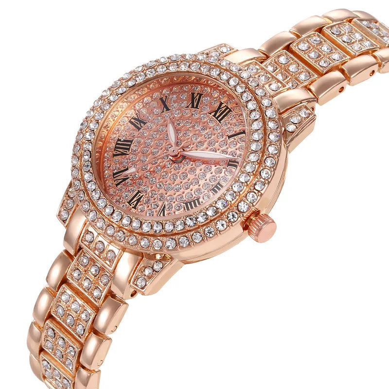 Fashion Women Watch with Shiny Diamond Watch Ladies Luxury Brand Ladies Casual Women Bracelet Crystal Watches Relogio Feminino