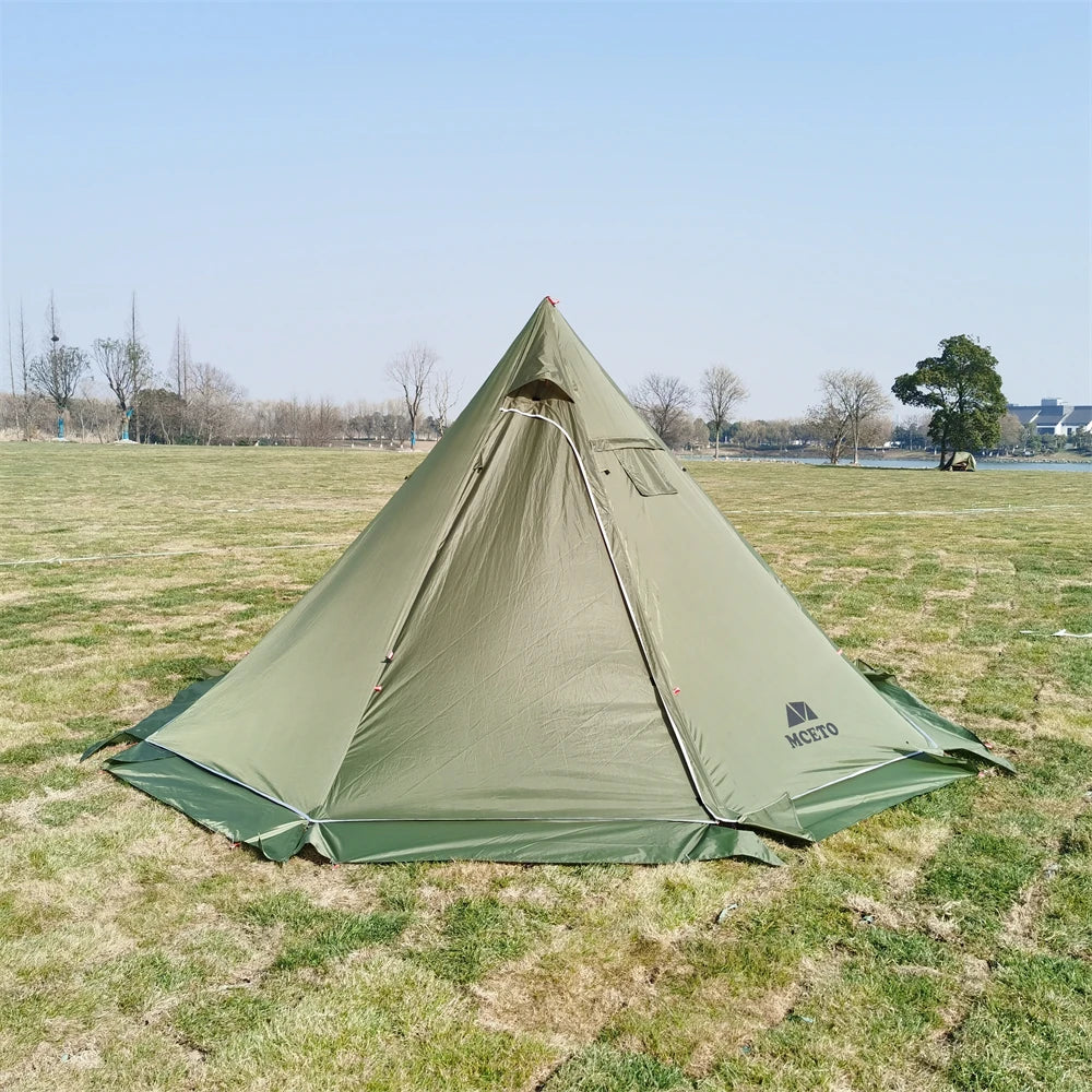 4-6 People Tipi Hot Tent with Stove Jack 400PRO Camping Pyramid Teepee Tent for Camping Backpacking Hiking