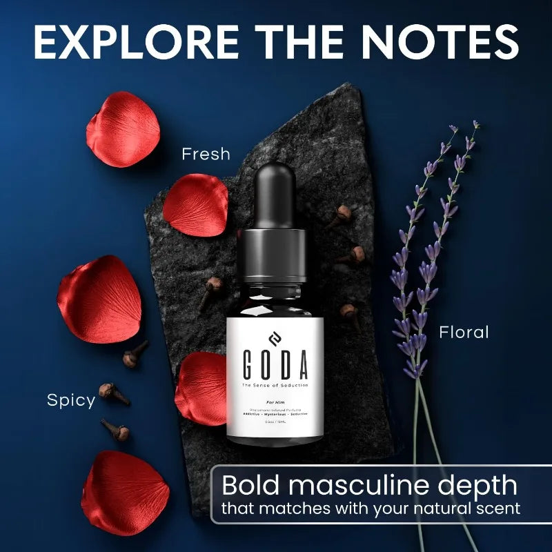 GODA Pheromones Perfume for Women The Original Long-Lasting Women's Fragrances Jasmine and Rose Vegan Cruelty-Free 15ml